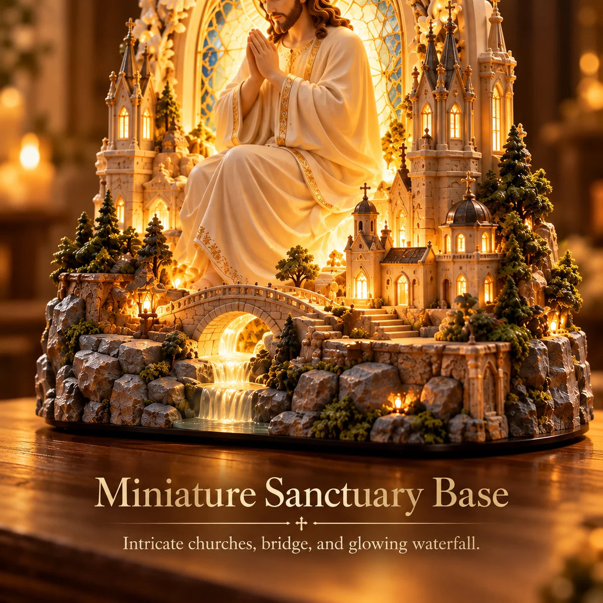 ✝️✨ Sacred Serenity™ – Lighted Jesus Prayer Aroma Diffuser with Gentle Mist | A Beautiful Gift of Faith & Peace ❤️