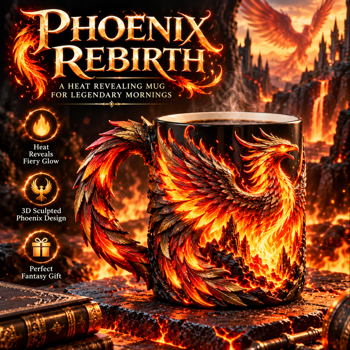 🔥 Heat-Reveal Magic Mug – 3D Fantasy Color-Changing Cup