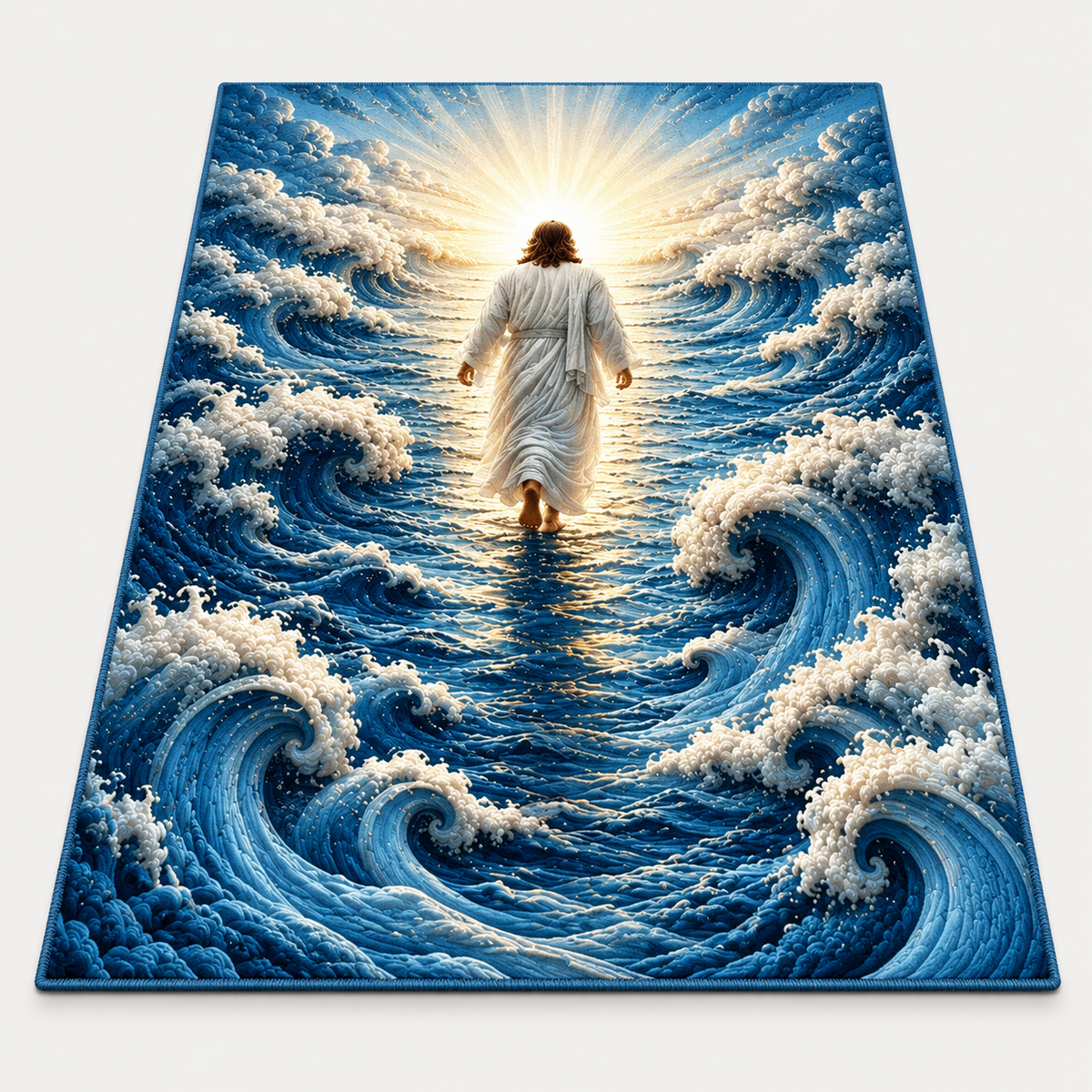 🎄 Christmas Holiday Optical Illusion Area Rug, Festive Winter Non-Slip Carpet for Living Room Decor ❄️