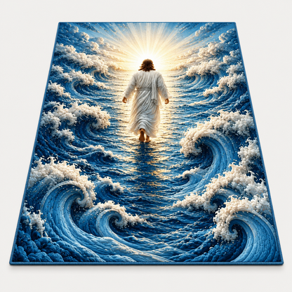 🎄 Christmas Holiday Optical Illusion Area Rug, Festive Winter Non-Slip Carpet for Living Room Decor ❄️
