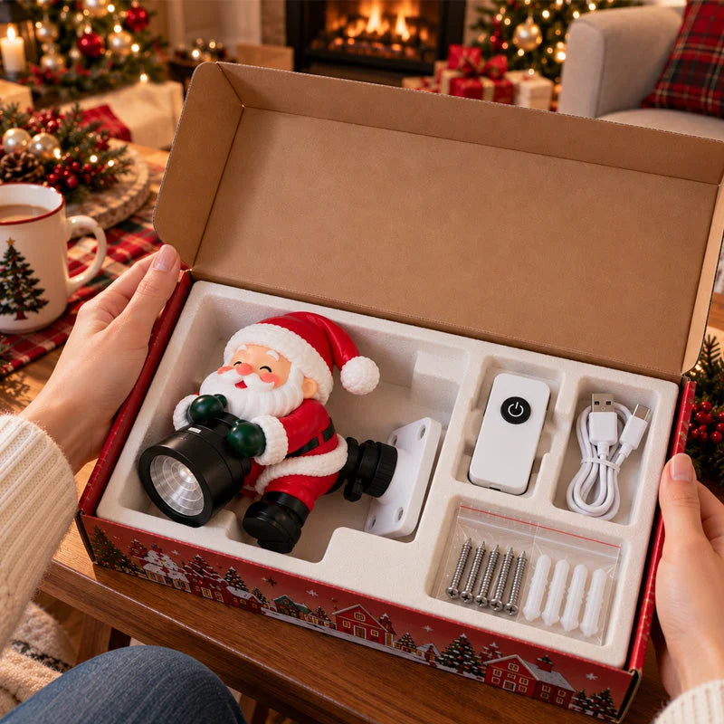 🎅 Christmas Doorway Projector Light – Festive Santa Welcome Projection with Remote ✨