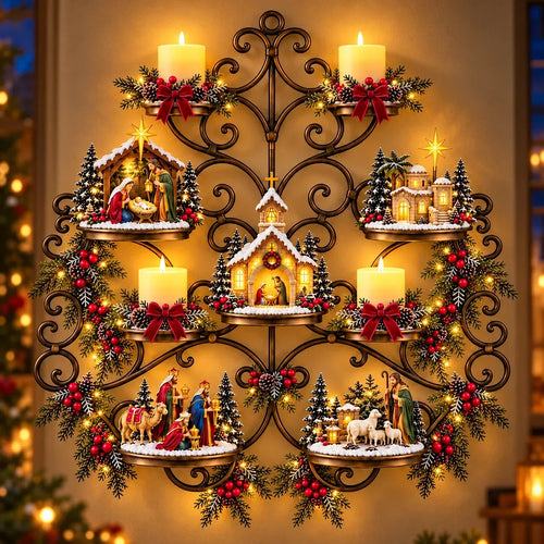 ✝️Holy Night Nativity Village Wall Décor