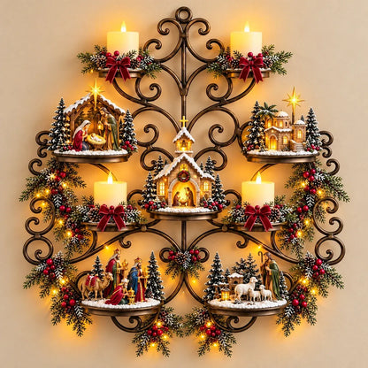 ✝️Holy Night Nativity Village Wall Décor