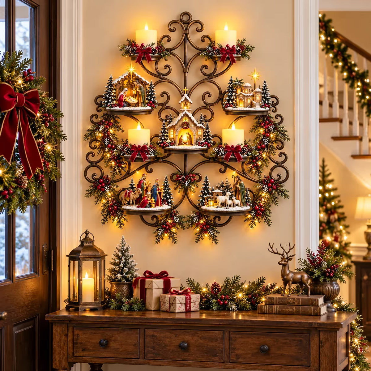 ✝️Holy Night Nativity Village Wall Décor