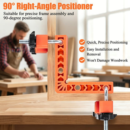🔧90 Degree Corner Clamp & Positioning Square Set - ABS Plastic L-Shaped Tool