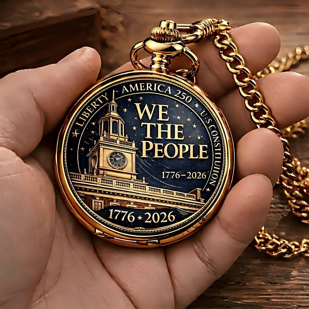 Declaration of Independence 250th Anniversary Commemorative Pocket Watch