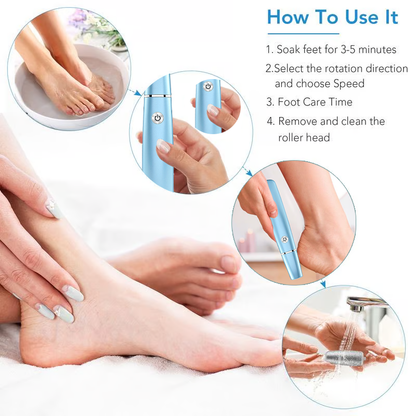 💕👣 Mother’s Day Rechargeable Electric Callus Remover | 3 Speeds F&R Rotation Foot Care
