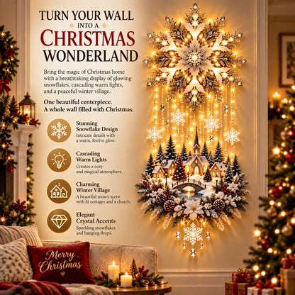 🔥Buy 2 Get 20% OFF🔥Christmas Snowflake Village Lighted Wall Decor