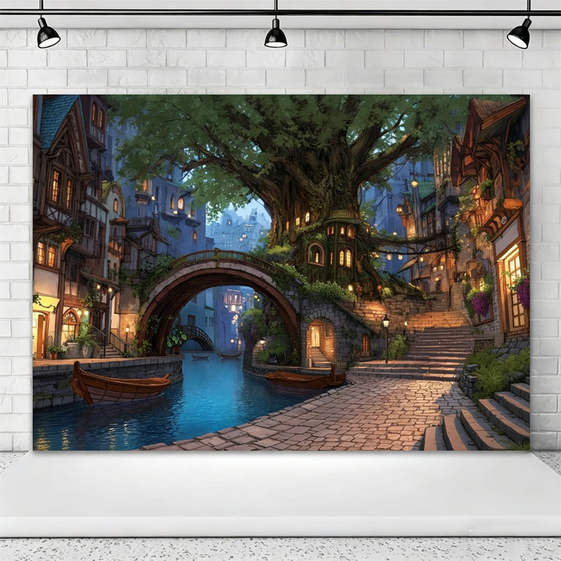 Ultra-Realistic Enchanted Forest Butterfly & Floral Backdrop Banner – Magical Outdoor Party Decoration