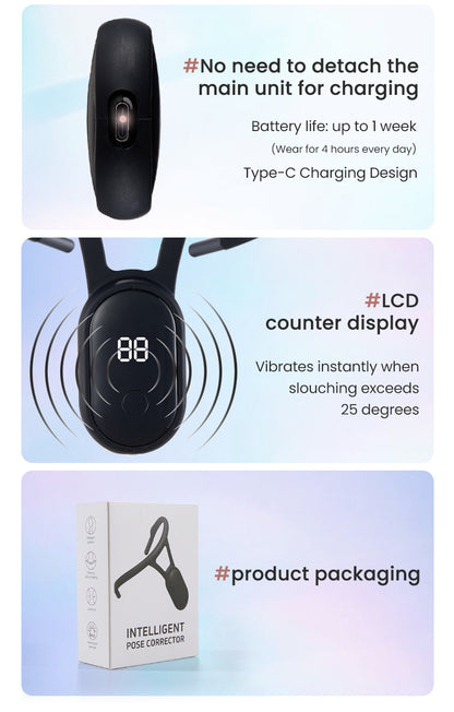 🔥 25% OFF Today — Smart Posture Corrector | Vibration Alert, USB Rechargeable, 10-Day Battery
