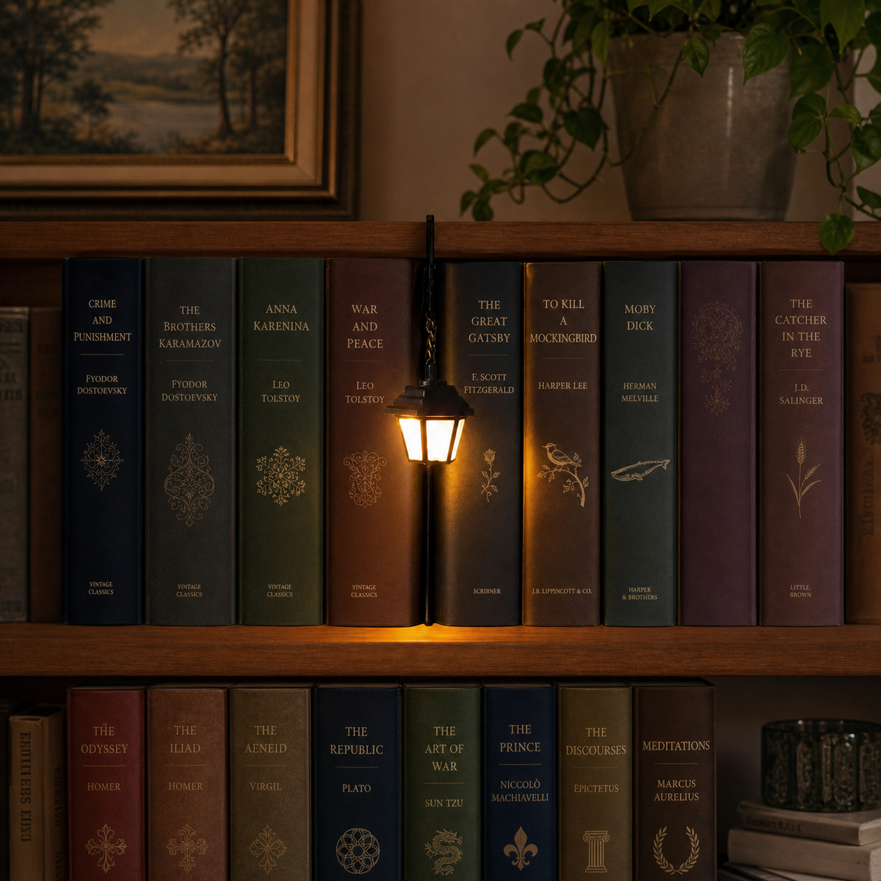 Ghost Bookshelf Lantern