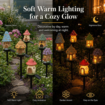 🔥Big Sale - 50% OFF🔥Solar Fairy-Tale Mushroom Cottage Garden Light – Magical LED Outdoor Decor for Gardens, Pathways & Cozy Backyard Spaces🍄