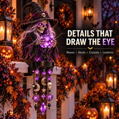 🔥😍🎃 Halloween Character Glow Cascade Railing Lights – Pumpkin, Witch, Ghost & Black Cat