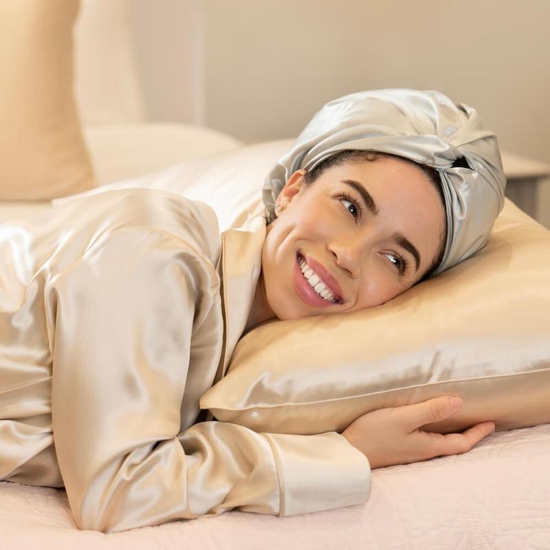 🌙 Good Hair Days Start Here: Adjustable Silk Satin Bonnet – Anti-Frizz, Zero Breakage, Perfect for Curly & Natural Hair 💖