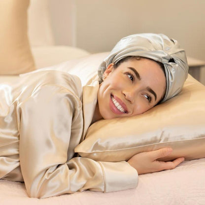 🌙 Good Hair Days Start Here: Adjustable Silk Satin Bonnet – Anti-Frizz, Zero Breakage, Perfect for Curly & Natural Hair 💖