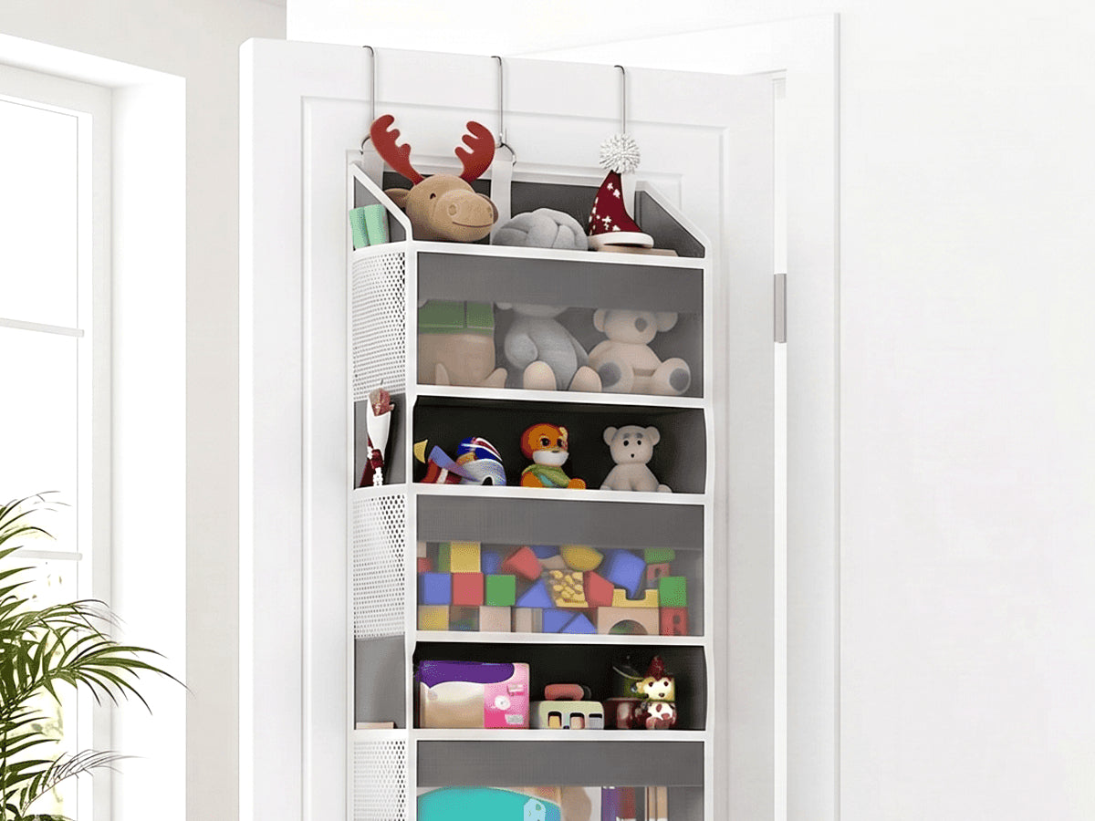 5-Tier Over Door Hanging Storage Organizer | Space Saving Closet Hanging Bag