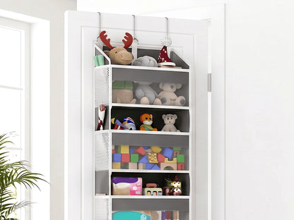 5-Tier Over Door Hanging Storage Organizer | Space Saving Closet Hanging Bag