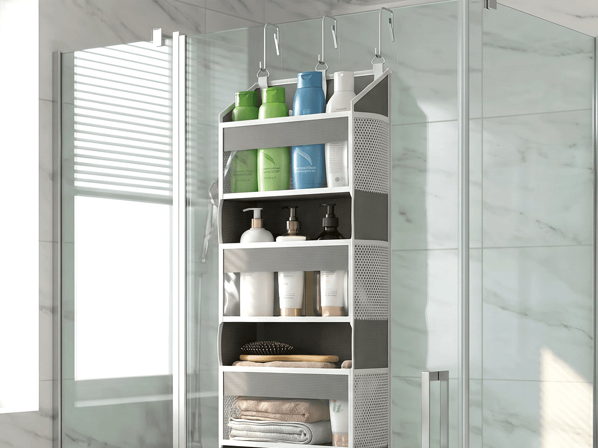 5-Tier Over Door Hanging Storage Organizer | Space Saving Closet Hanging Bag