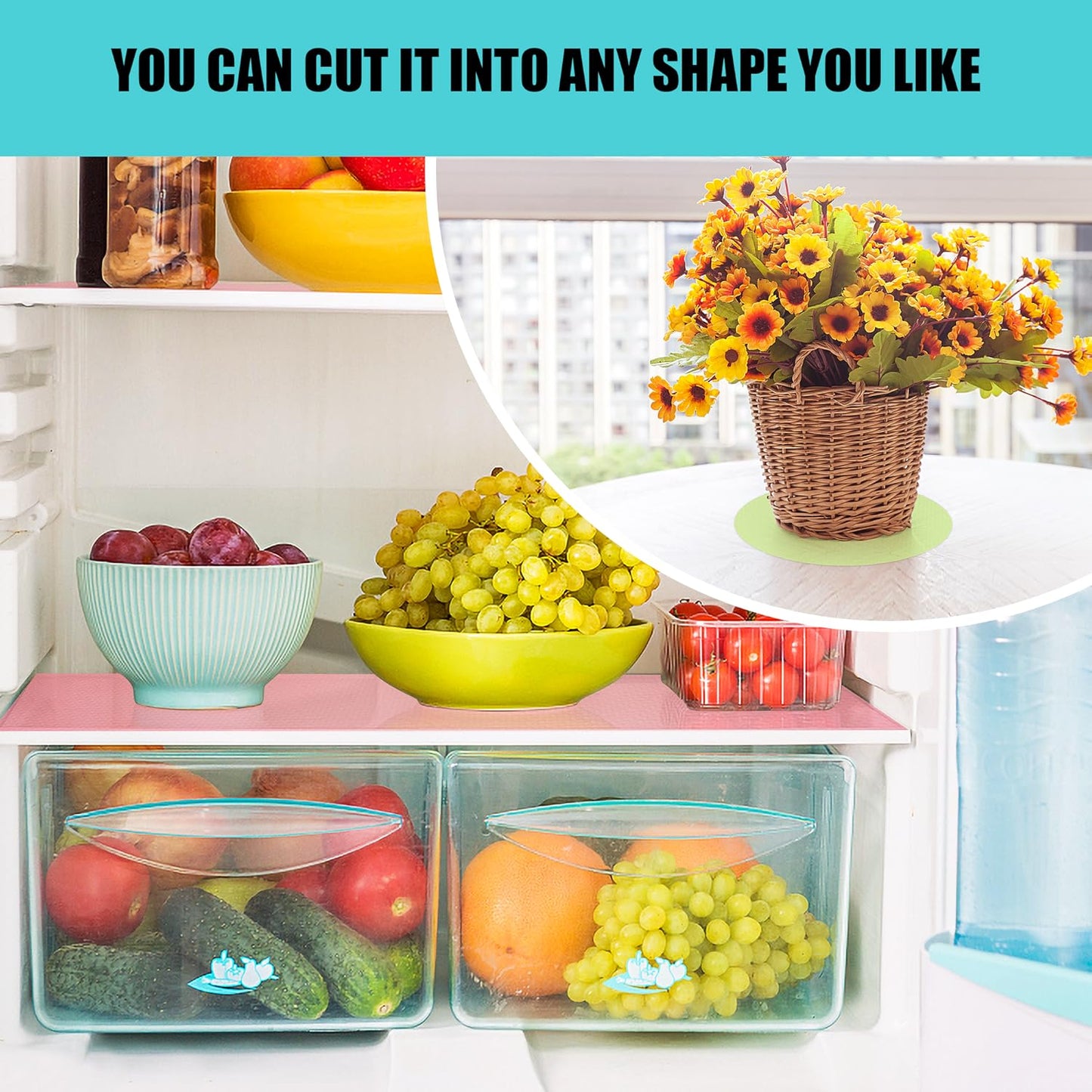 🔥🔥🔥 FOMONEST™ Fridge Liner Mats — 🧊Waterproof, Washable and Trim-to-Fit