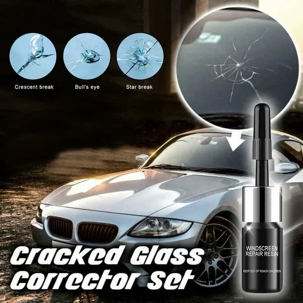 🏭Direct from glass factory, Buy 3 Get 2 Free！💦One drop fixes all glass cracks！🚗Glass Crack Repair Agent