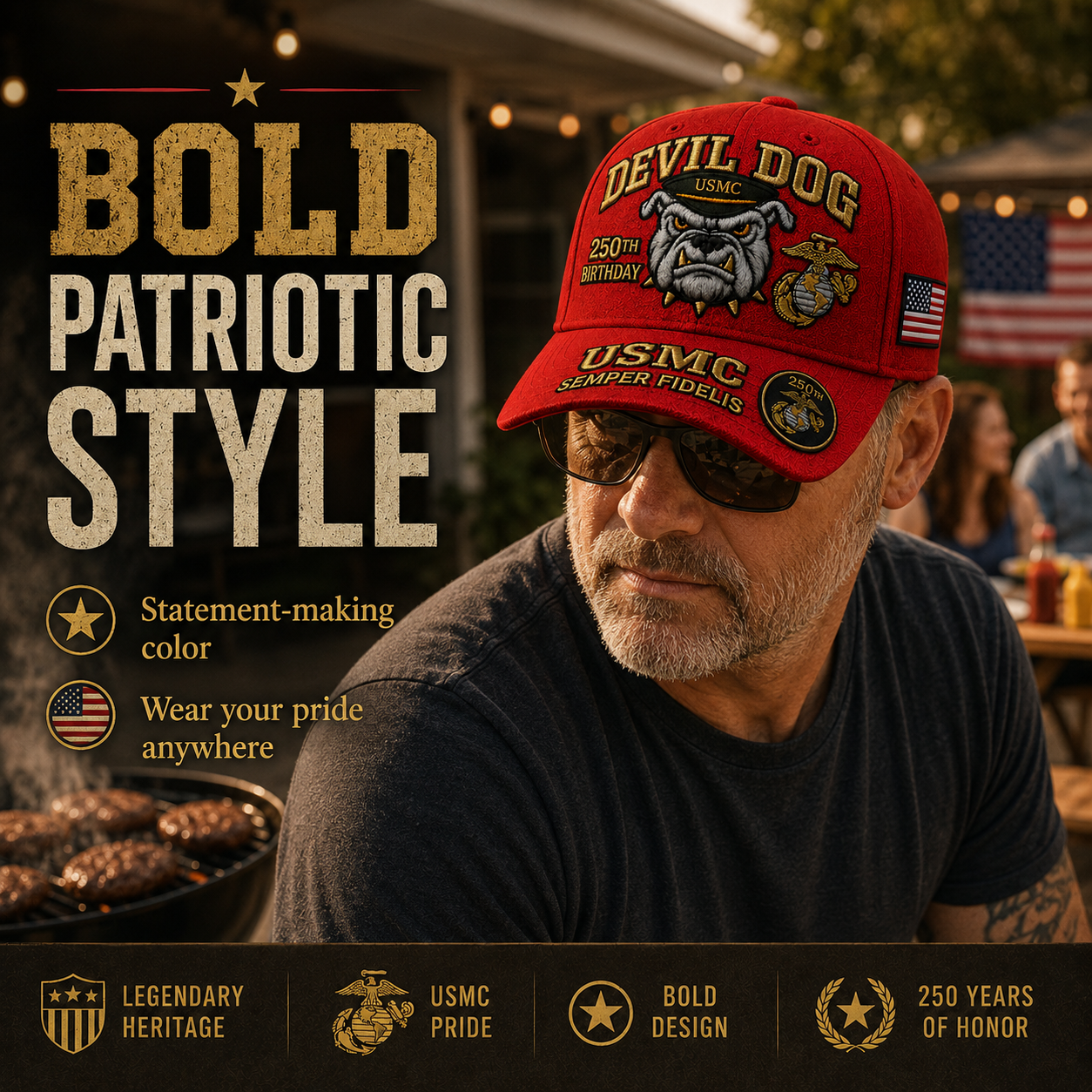 🔥60% Off Everything on the Last Day❤️ U.S. Military Mascot 250th Anniversary Embroidered Cap Collection 🇺🇸