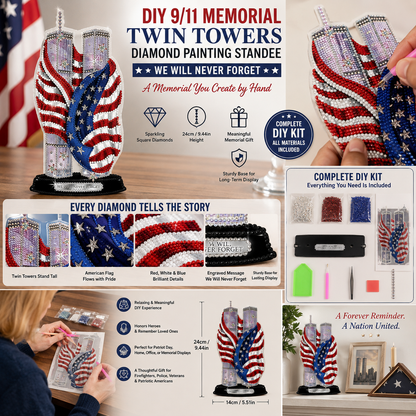 9/11 Memorial Twin Towers Diamond Painting Standee
