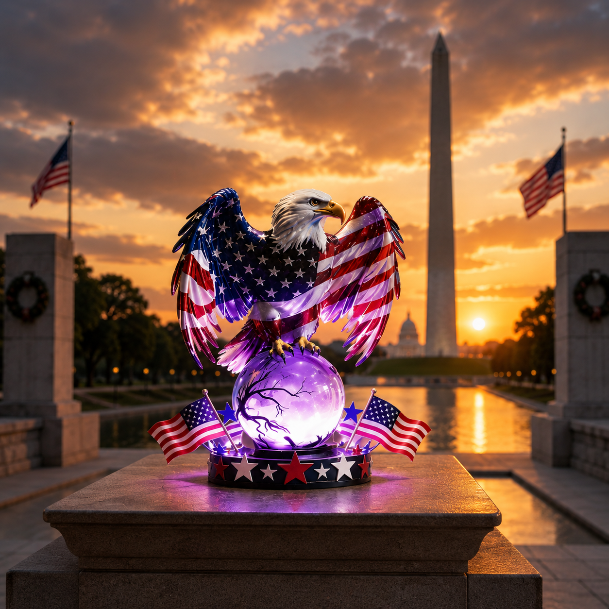 🦅🇺🇸 Freedom Eagle™ 250th Anniversary LED Table Lamp – Honor America's Legacy