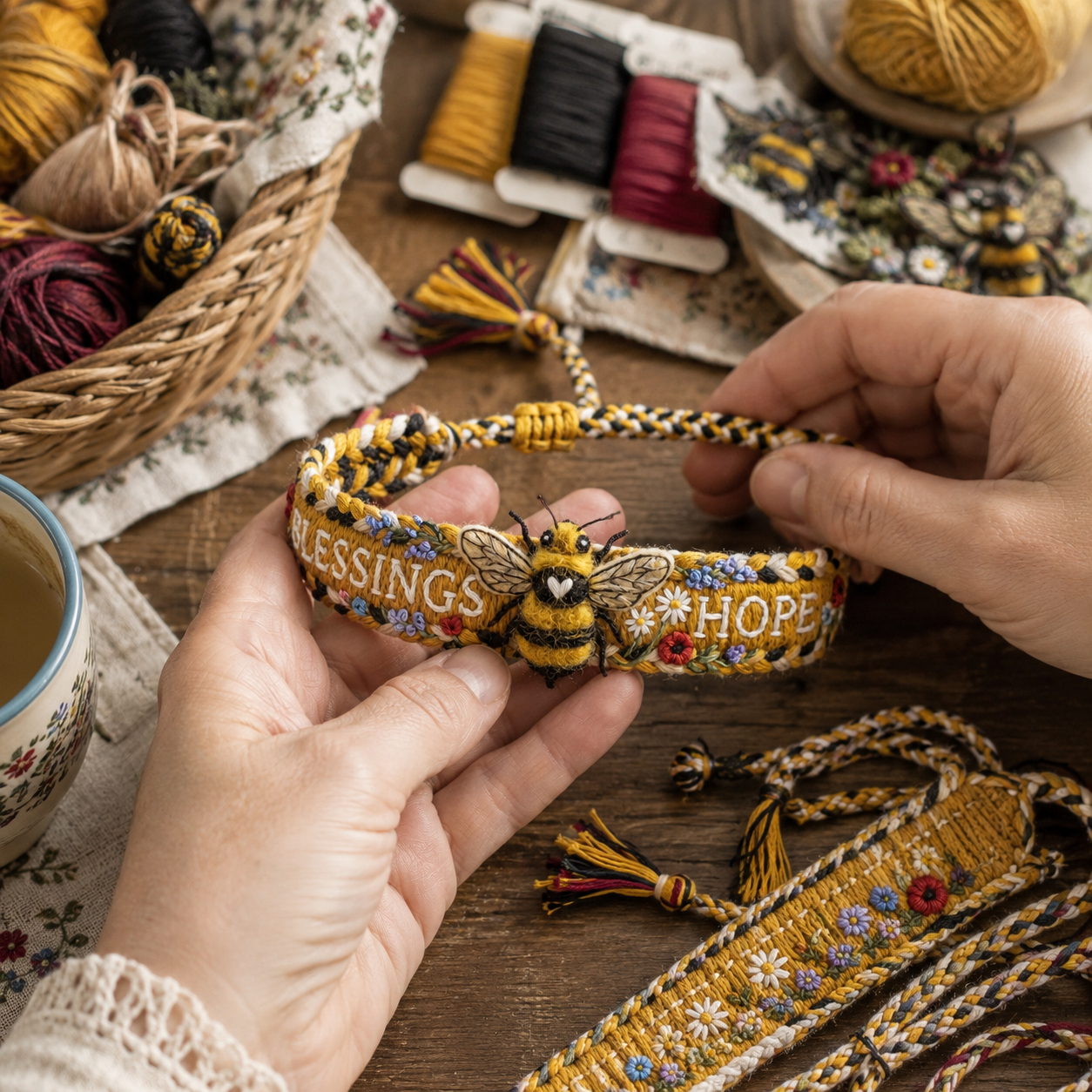 🌼 Blessings & Hope 🐝 2026 Limited Edition Handmade Woven Bracelet