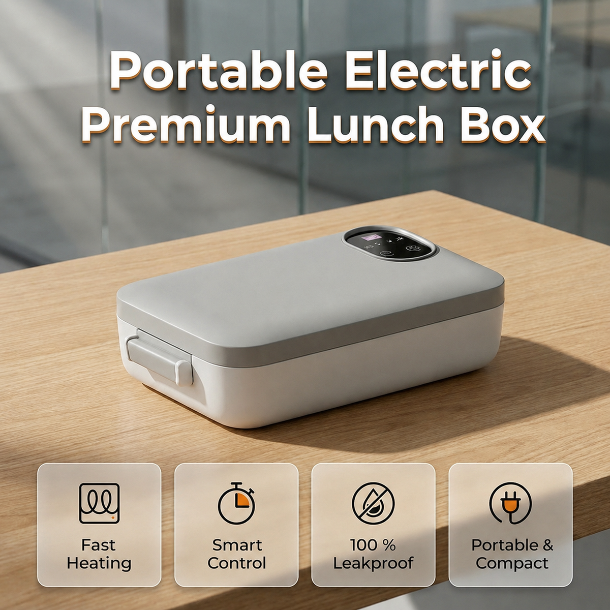⚡ Portable electric lunch box with self-heating 🔋🌡️