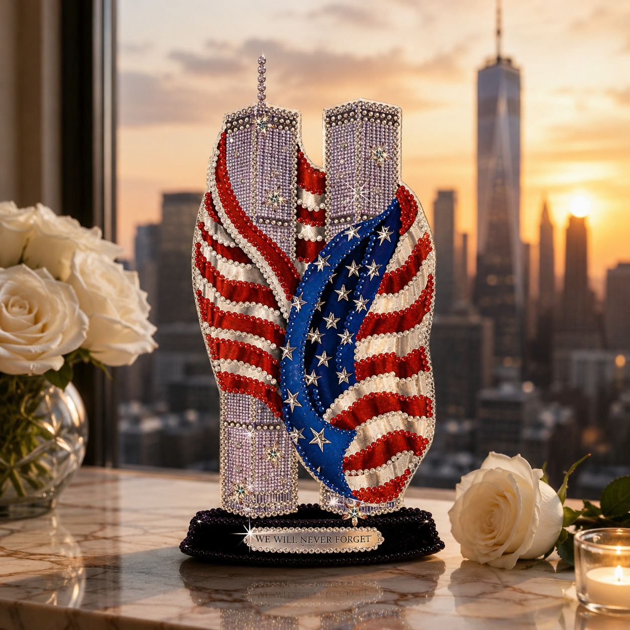 9/11 Memorial Twin Towers Diamond Painting Standee