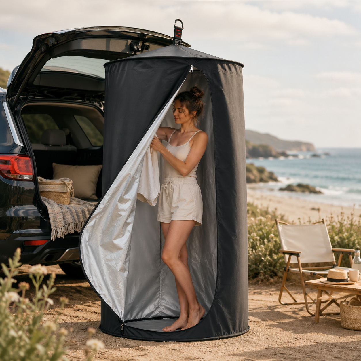 🎊 FREE SHIPPING🚙 Portable SUV Tailgate Changing Tent