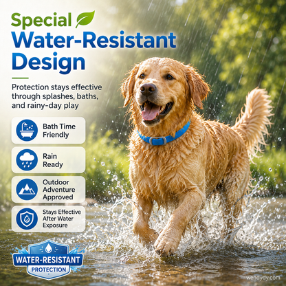 🐾 Natural Essential Oil Pet Pest Repellent Collar 🦟Safe Flea & Tick Protection for Dogs & Cats 💚