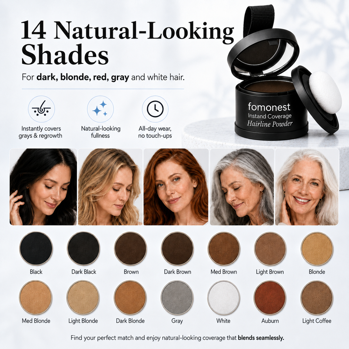 Instant, Natural Coverage Hairline Powder