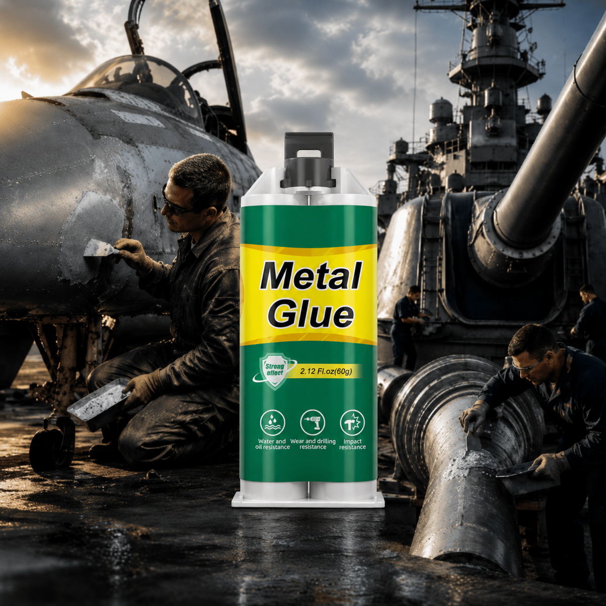 Heavy duty metal repair application