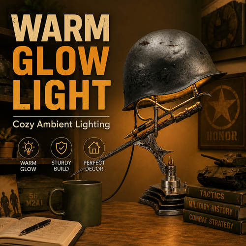 🏆Last Day Promo: 49% OFF 🪖‑War Relic Vintage Helmet Table Lamp‑ ✈️Buy 2 Free Shipping Today !