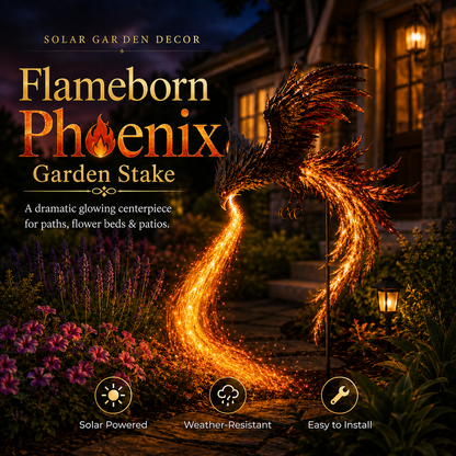 🔥LAST DAY 49% OFF - 🔥Solar Powered Phoenix Fire Garden Light