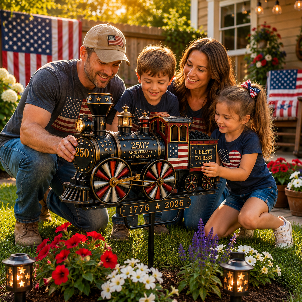 🔥Limited time 55% OFF🔥🚂 “Liberty Express” Train Garden Wind Spinner -✈️ (Free Delivery Fee)