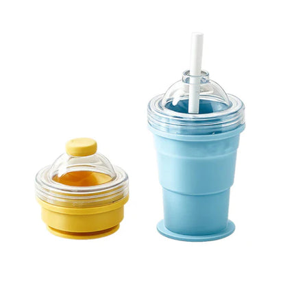 🧊 2026 New 2-In-1 Collapsible Silicone Ice Ball Maker Cup