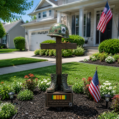 🏆Last Day Promo: 49% OFF 🎖️-Vietnam Veteran Battlefield Cross Memorial Garden Stake