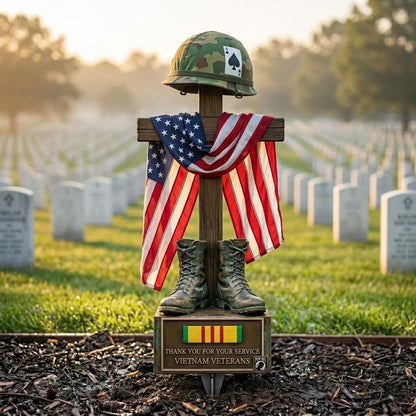 🏆Last Day Promo: 49% OFF 🎖️-Vietnam Veteran Battlefield Cross Memorial Garden Stake