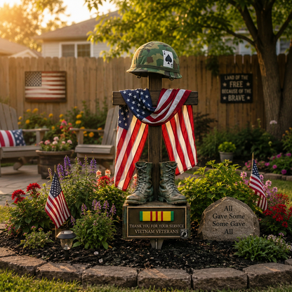 🏆Last Day Promo: 49% OFF 🎖️-Vietnam Veteran Battlefield Cross Memorial Garden Stake