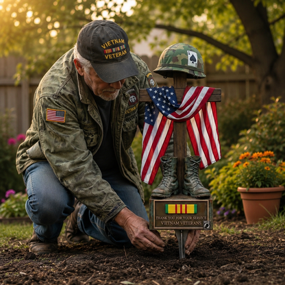 🏆Last Day Promo: 49% OFF 🎖️-Vietnam Veteran Battlefield Cross Memorial Garden Stake