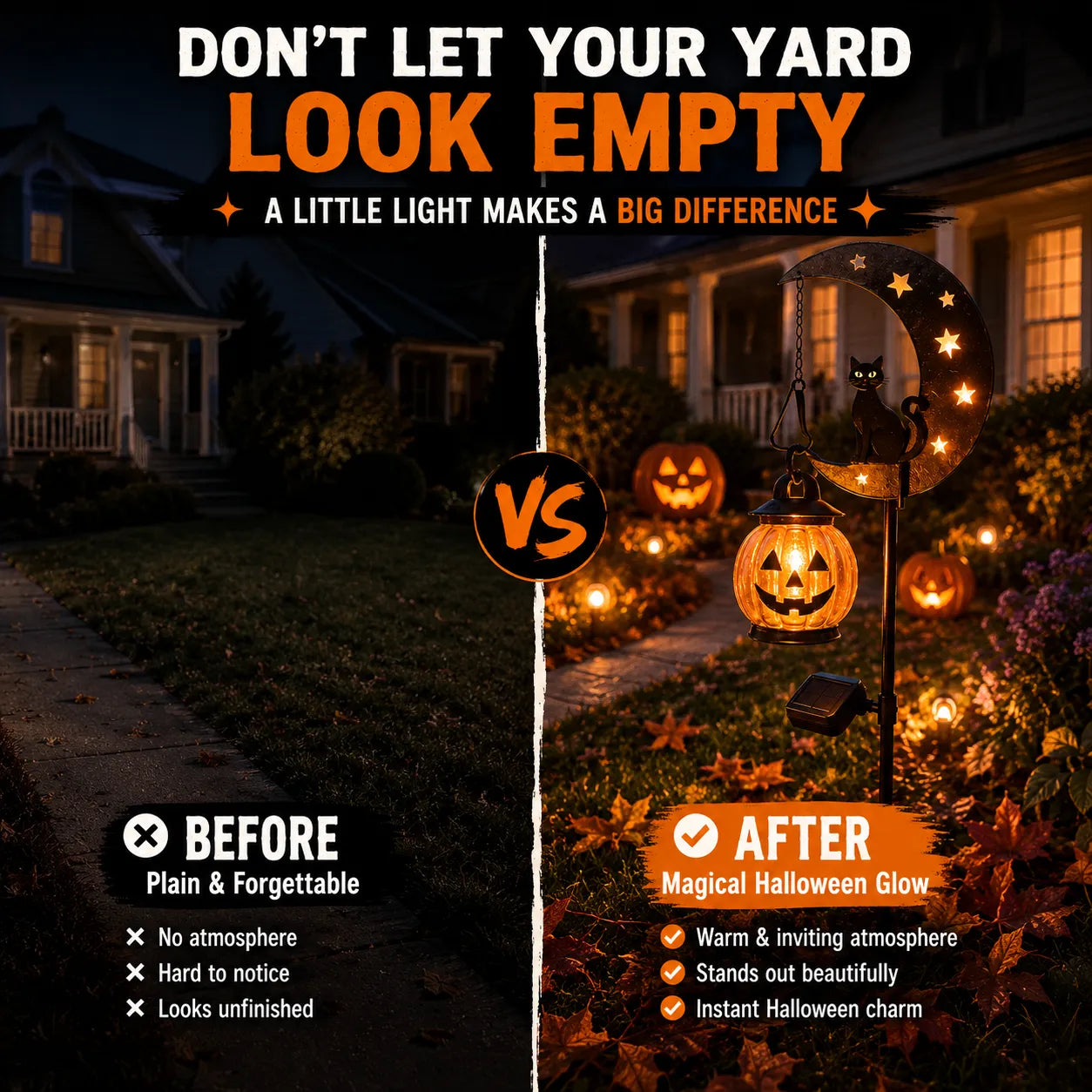 🎃 Halloween Early Bird Sale | 50% OFF Pumpkin Moon Garden Stake Light