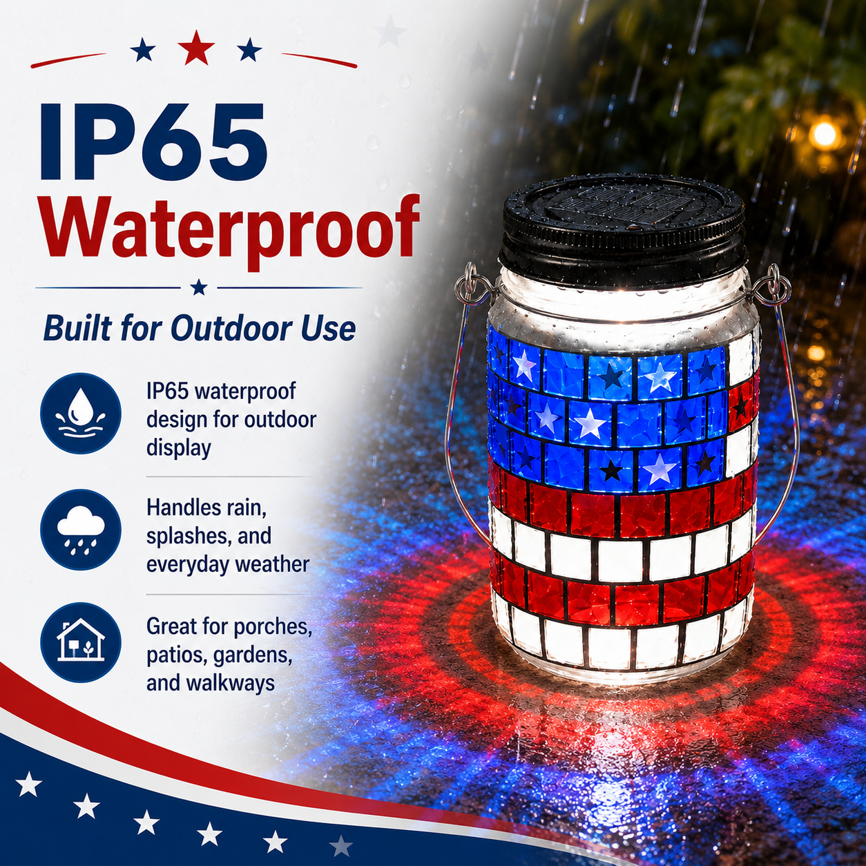 Today Only – 70% OFF🔥4th of July Solar Patriotic Mason Jar Lantern