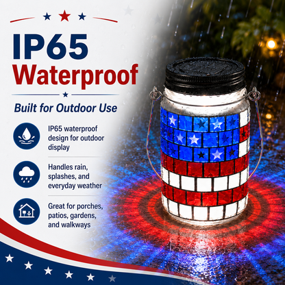 Today Only – 70% OFF🔥4th of July Solar Patriotic Mason Jar Lantern