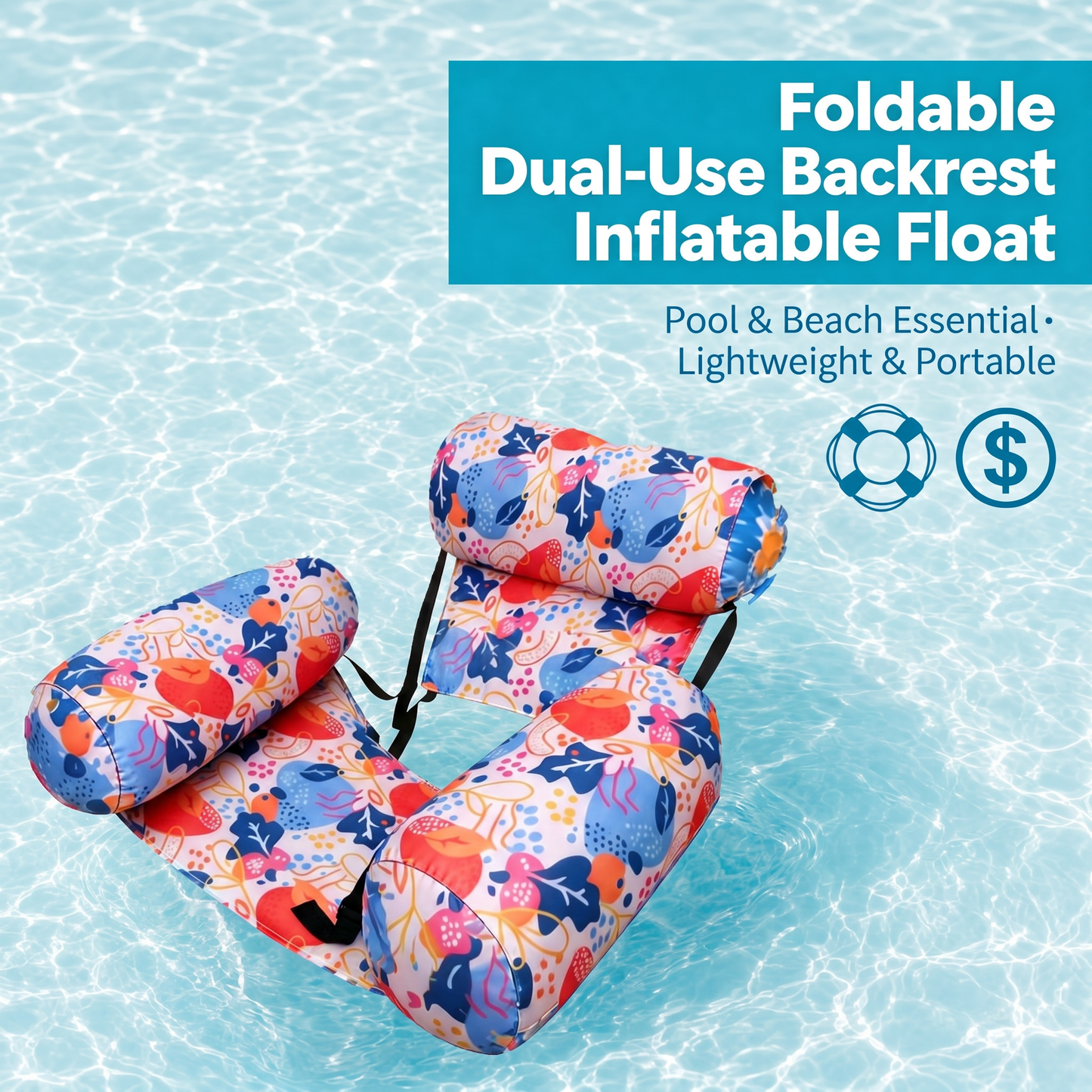 【🔥Hot Sale 50% OFF】💺🌴 Inflatable Floating Chair——Your Ultimate Summer Essential 🌊
