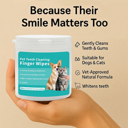 🔥🔥Natural Pet Dental Finger Wipes🦷