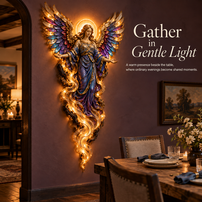 ✝️ Heavenly Radiance  Lighted Angel Wall Sculpture ✨