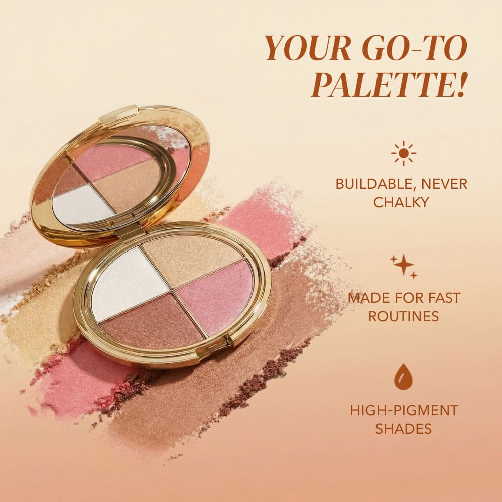 ✨ Last Day Buy 1 Get 1 Free ✨Glow Wardrobe Highlighting Eye & Cheek Palette