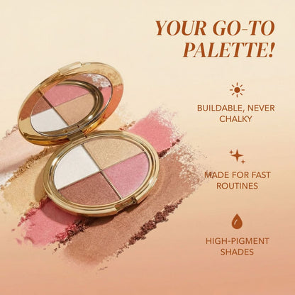 ✨ Last Day Buy 1 Get 1 Free ✨Glow Wardrobe Highlighting Eye & Cheek Palette